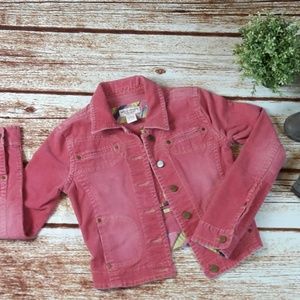 Abercrombie & Fitch Kids Pink Corduroy Jacket, Lg